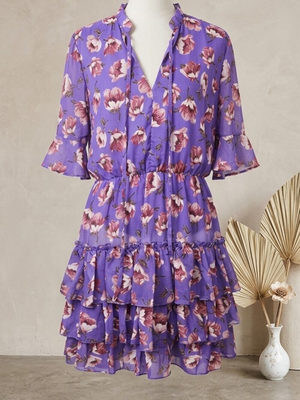 IVIVI Floral Purple Dress.